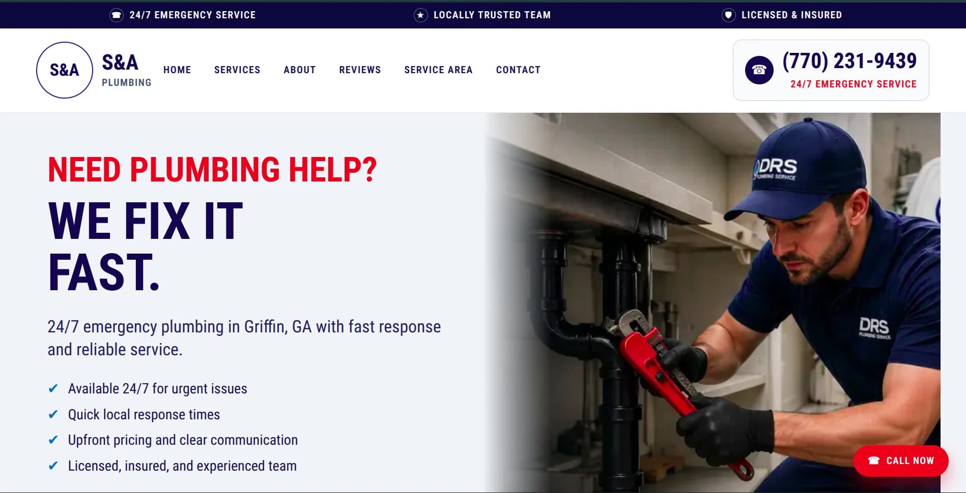 Plumbing Services Home Service design case study