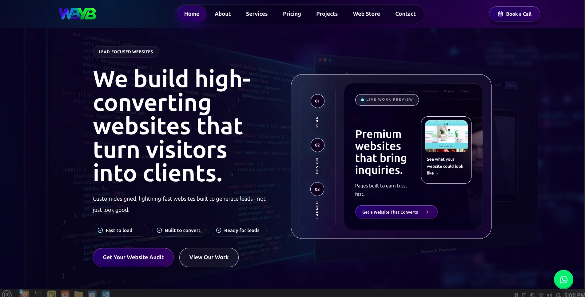 We Build Your Brands Website Agency design case study